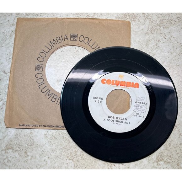 Bob Dylan A Fool Such As I 45 Folk Rock Promo Columbia 45982 WLP Mono Stereo - Picture 3 of 6